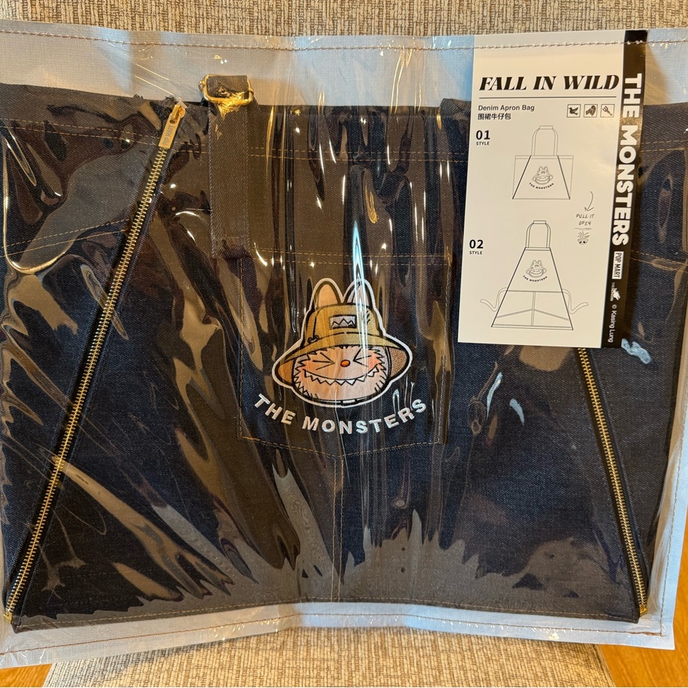 Denim Labubu Fall in Wild Bag/Apron SEALED